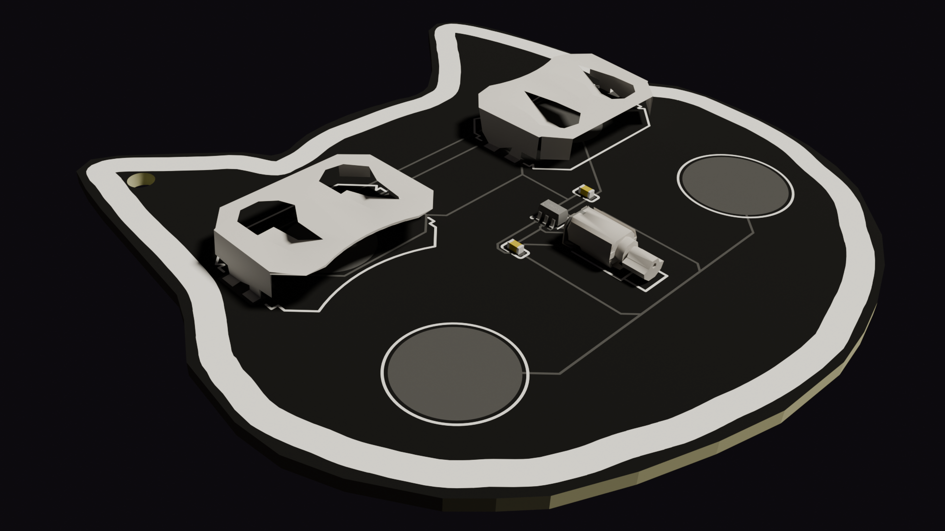 Render of Purr Cat PCB